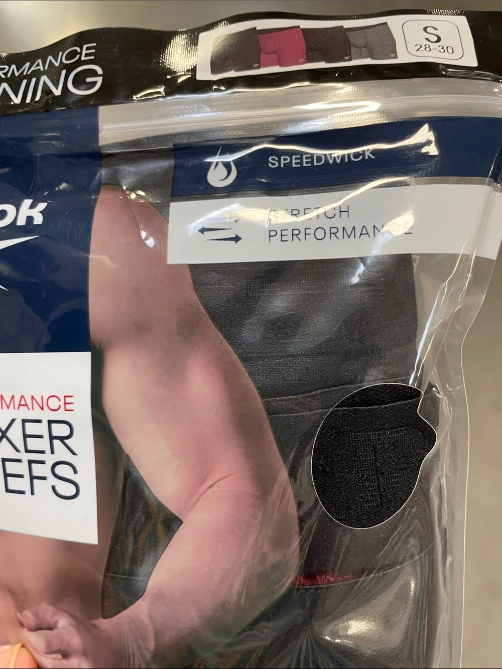 Reebok Men's Training Boxer Briefs 4 Pack Small Black, Gray, Red